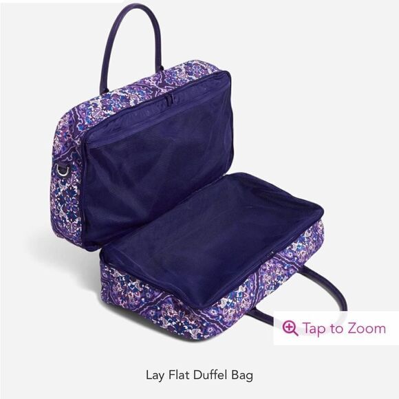 Vera Bradley Lay Flat Duffel Bag in Regal Rosette NWT - Picture 3 of 6